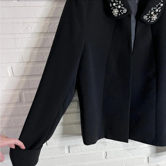Tahari ASL Black Jeweled Collar Career Blazer, Women’s Size 10 - Picture 5 of 7